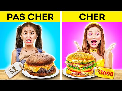 Défi de Cuisine Chère vs Bon Marché ! Recettes Virales ! Votez Pour Le Gagnant