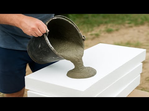 Top creative ideas with foam panels. How to create a beautiful coffee table from foam panels +cement