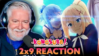 KONOSUBA 2x9 | A Goddess for This Corrupt Hot Springs Town! | REACTION