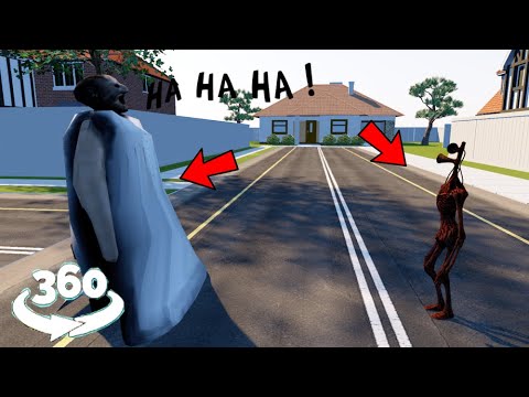 360 Video || Siren Head & Granny Funny Horror Animation 3D #3