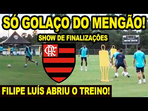 SÓ GOLAÇO! FILIPE LUÍS ABRIU O TREINO DE FINALIZAÇÃO DO FLAMENGO PARA O JOGO CONTRA O BAYERN E+