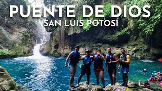 ¡Tienes que venir aquí! Puente de Dios, la joya azul de Tamasopo en San Luis Potosí