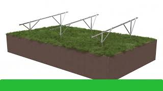 Ramming Pile Solar Ground Mount - Flat Land