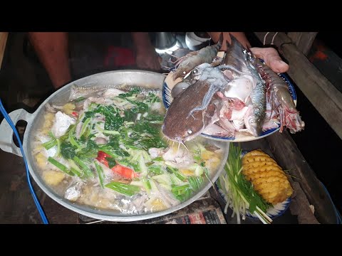 Ngọt ngay vị tôm cá mới bắt lên Cha nấu canh trái khóm | Ngư Dân Miền Tây #210