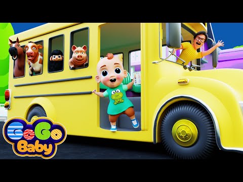 Wheels On The Bus Animals + More Nursery Rhymes & Kids Songs | GoGo Baby