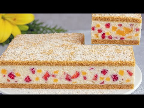 Der berühmte Sommerkuchen, der die Welt verrückt macht! Kein Ofen! Kuchen in 5 Minuten!
