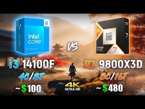 Ryzen 7 9800X3D vs Core i3 14100F - Test in 4K