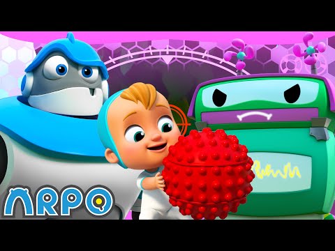 ARPO vs Nannybot Boomerang Competition! | BEST OF ARPO! | Funny Robot Cartoons for Kids!