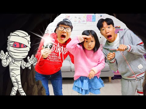 boram plays on indoor playground with huge slide and trampoline