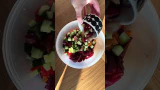 Have you tried this fancy combination 🫜🍇 #beetroot #salat #grapes #foodtok #summer