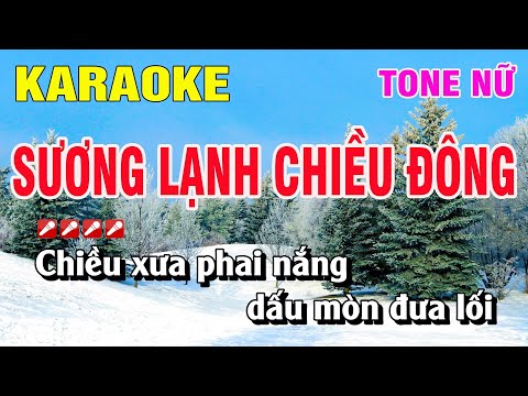 Karaoke Sương Lạnh Chiều Đông Tone Nữ Nhạc Sống | Nguyễn Linh