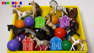 Juguetes de Animales Yeguas y sus Crias 🐴 Pony 🐴 Caballos de juguete para niños ✨Mimonona Stories
