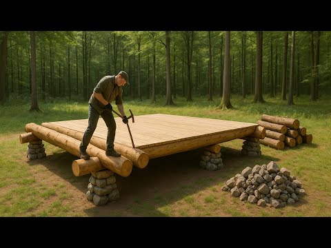 Old Man Built a Log House in the Forest in 117 Days Alone