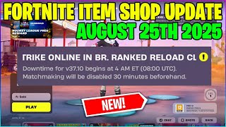 *NEW* FORTNITE UPDATE TOMORROW! Fortnite Item Shop [August 25th, 2025] (Fortnite Battle Royale)