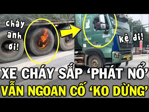 Phát hiện contener BỐC CHÁY giữa đường, th.niên la hét cảnh báo tài xế và CÁI KẾT | Tin Việt 2 Phút