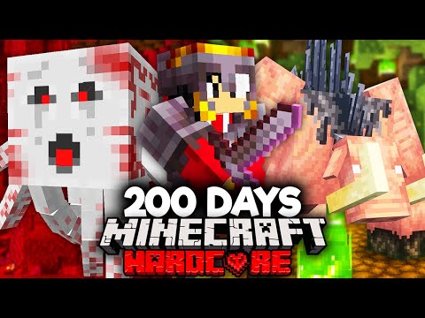 I Survived 200 Days In The MUTANT NETHER!