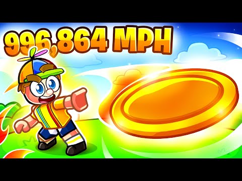 Throwing A FRISBEE 996,864 MPH In Roblox!