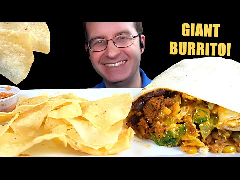 ASMR GIANT BURRITO MUKBANG EATING SOUNDS