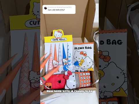 Packing hello kitty squishy order (fake) 🎀comment what to do next 👉🏻 #papercraft #sanrio #shorts