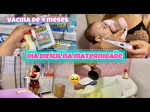 DIA DE VACINA NAO É FÁCIL - REAÇÕES E NOITE EM CLARO COM A BEBÊ - MÃE SOLO -