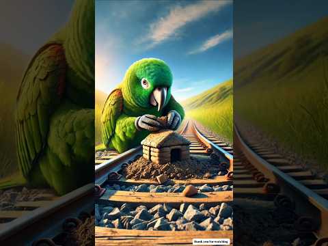 Beautiful Parrot ๐ฆ And Home ๐ฎmini woodworking art skill / wood / handcrafts /#shorts #ai #home #ai