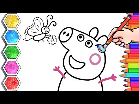 How to draw Peppa Pig x Butterfly Step by Step | Peppa Pig Easy Drawing & Painting for kid #art