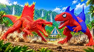 THE FLASH Spinosaurus vs SPIDER-MAN King Shark | Ultimate Superhero Dinosaur Battle 🦖