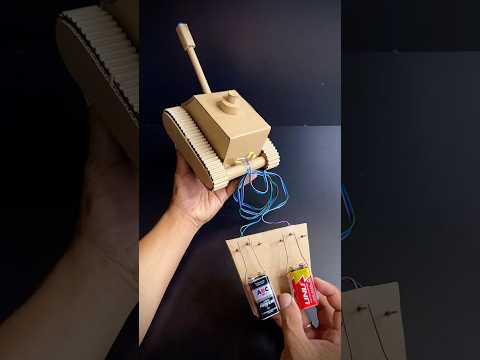 diy creative mainan tank kardus dengan dua kontrol remot kabel #diy #toys #automobile #amazing #ide