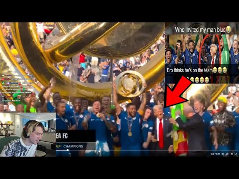xQc Reacts to Donald Trump Celebrating with Chelsea Team at Club World Cup Final