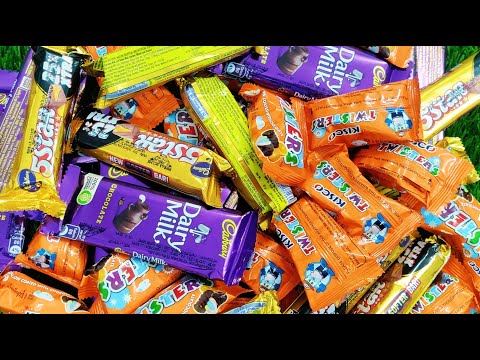 Satisfying video Asmr lollipops candy and chocolate gummy candy unboxing video Asmr..