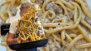 PICI TOSCANI Cacio e pepe con salsiccia arrosto🤤AVETE MAI ASSAGGIATO UNA PASTA COSÌ GODERECCIA??🤤
