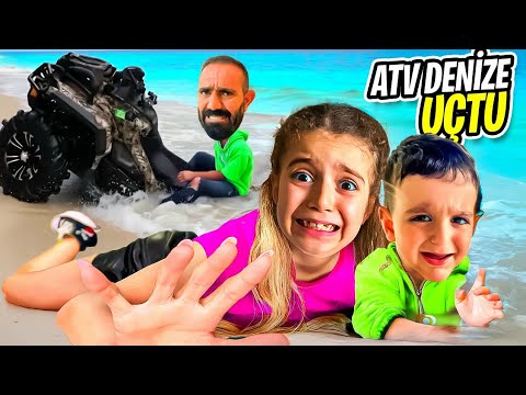 ATV MOTORUMUZ DENİZE UÇTU!!POYRAZ ELİF BABASI BÜYÜK FELAKET!!