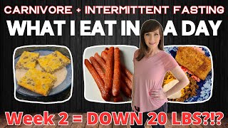 What I Eat In A Day On Carnivore While Fasting | Week 2 😮 DOWN 20 LBS