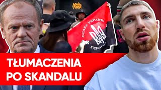 Wymachiwał banderowską flagą na PGE Narodowym. Ukrainiec przeprasza