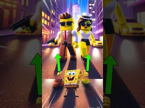 spongebob family becomes roblox #spongebob #roblox #shorts