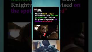 "Improvised his way into cinema history" #shorts #HeathLedger #TheDarkKnight #hollywood