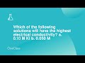 Ionic Concentration and Conductivity