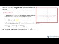 Direction Angles and Magnitude of Vectors
