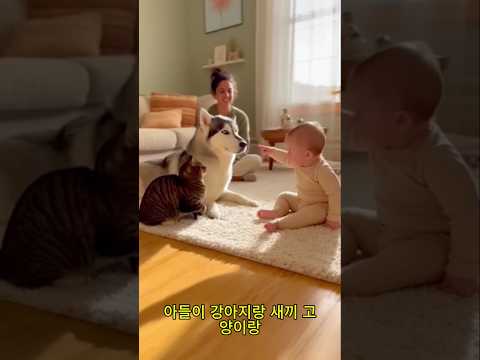 연기력 최고! 강아지와 고양이의 완벽한 콤비 연기!