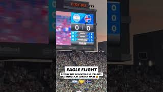 A beautiful shot of the eagle flight ahead of the Argentina vs Iceland friendly in Auburn 😍🦅⚽️