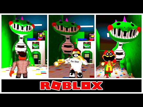 Survive the backrooms of NIGHTMARE PIANINOSAURUS smiling critters on roblox