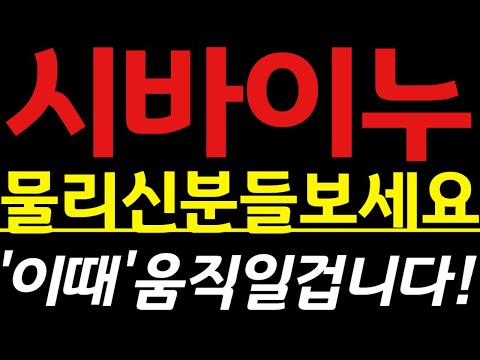 🔴[ 시바이누 전망 ]🚨긴급🚨물리신분들 보세요 "이때" 움직일겁니다!