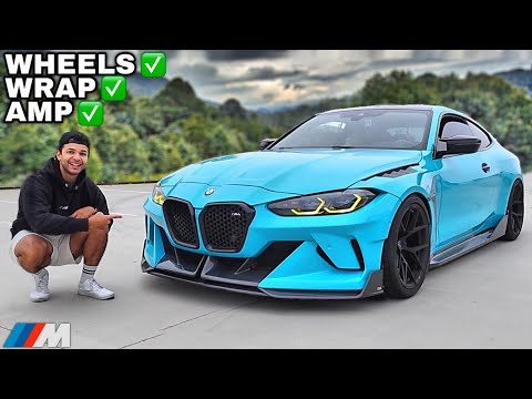 Building a BMW M4 G82 Into A Supercar: NEW WHEELS + VINYL WRAP + AMP INSTALL [PART 2]