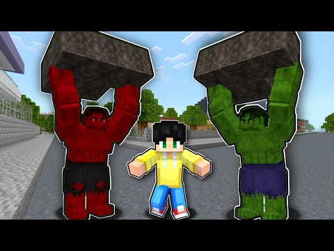 I BECOME RED HULK and HULK In Minecraft! (Tagalog)