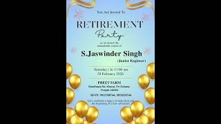 Congratulations on your retirement !