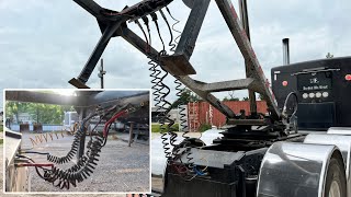 Running AIR and ELECTRICAL lines under frameless end dump trailer