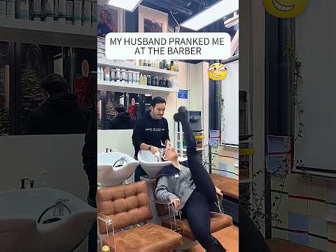 Barber 💈 shop kiss 💋 prank 😈🤣#funny #youtube #funnymoments #funnyvideos #prank #happy