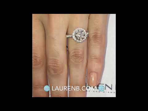 2.06 ct Round Diamond Double Edge Halo Ring