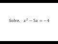 Quadratic Equation: Completing the Square