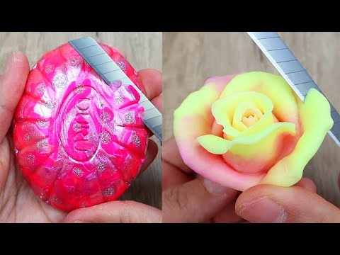 Relaxing Soap Cutting ASMR. Satisfying Soap and lipstick cutting. Corte de jabón - 972